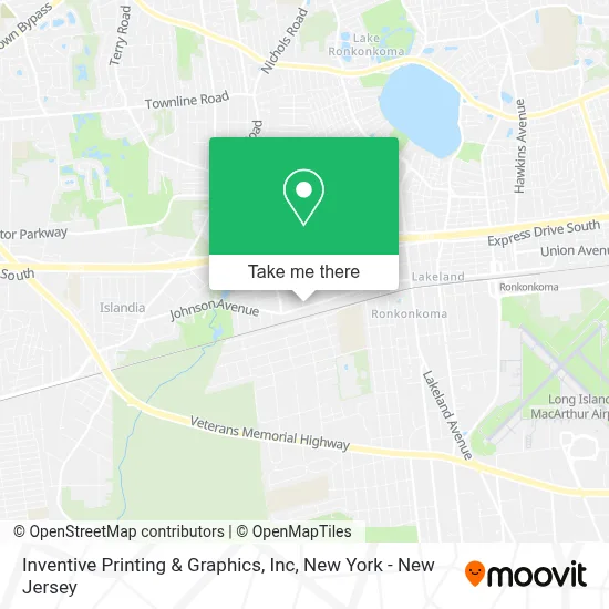 Inventive Printing & Graphics, Inc map