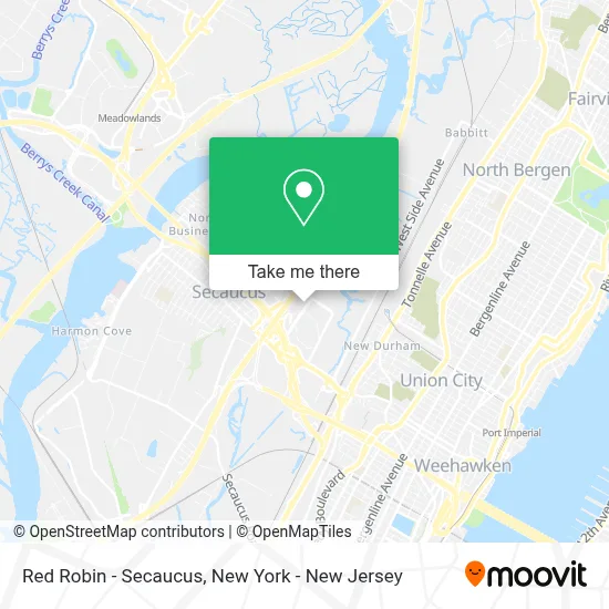 Red Robin - Secaucus map