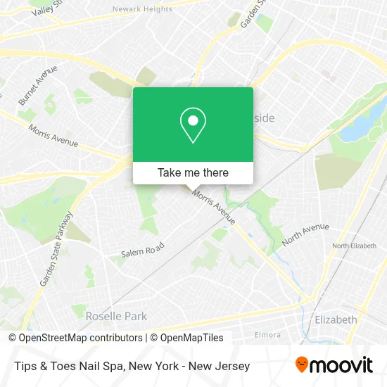 Tips & Toes Nail Spa map