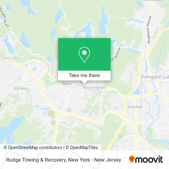 Rudge Towing & Recovery map