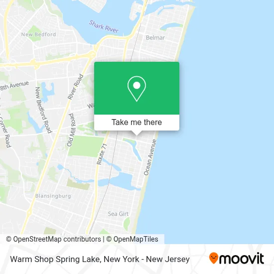 Warm Shop Spring Lake map