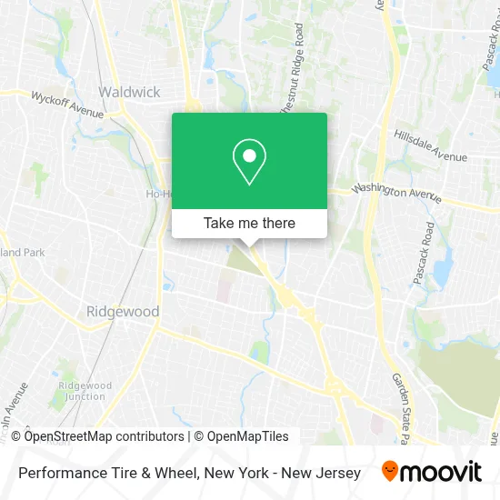 Performance Tire & Wheel map