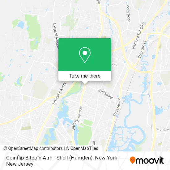 Coinflip Bitcoin Atm - Shell (Hamden) map