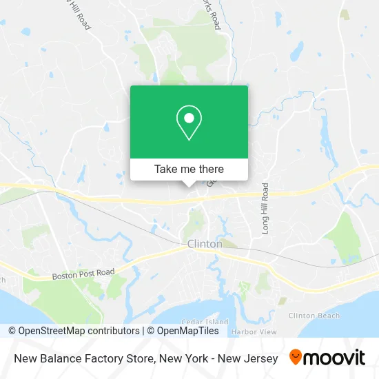 New Balance Factory Store map