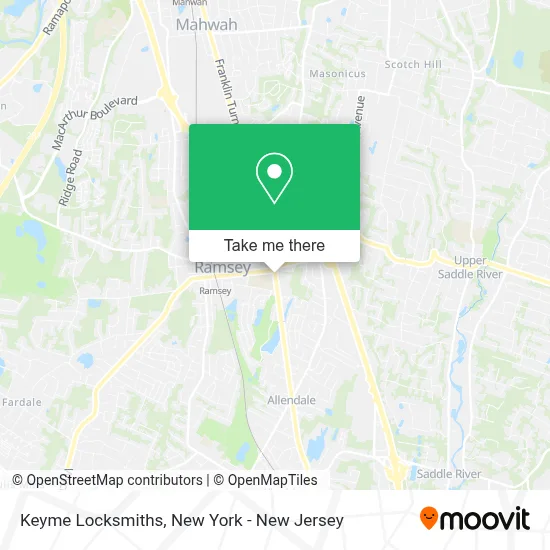 Keyme Locksmiths map