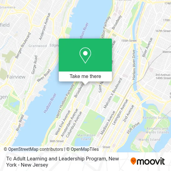 Tc Adult Learning and Leadership Program map