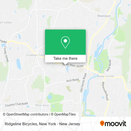 Ridgeline Bicycles map
