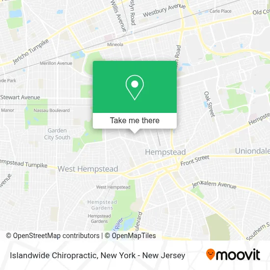 Islandwide Chiropractic map