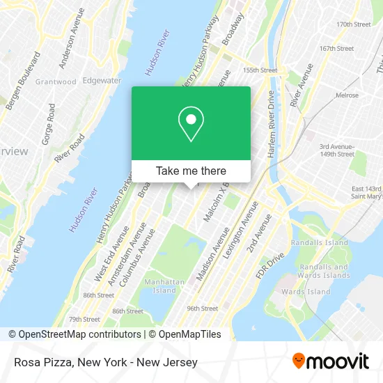 Rosa Pizza map