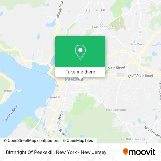 Birthright Of Peekskill map
