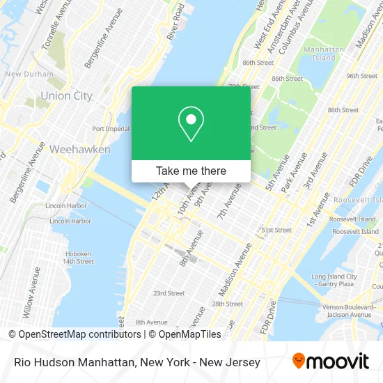 Rio Hudson Manhattan map