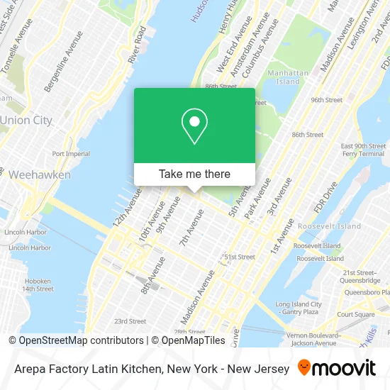 Arepa Factory Latin Kitchen map
