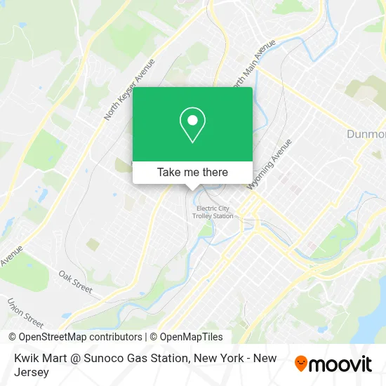 Kwik Mart @ Sunoco Gas Station map