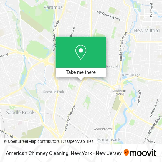 American Chimney Cleaning map