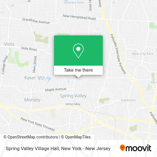 Spring Valley Village Hall map