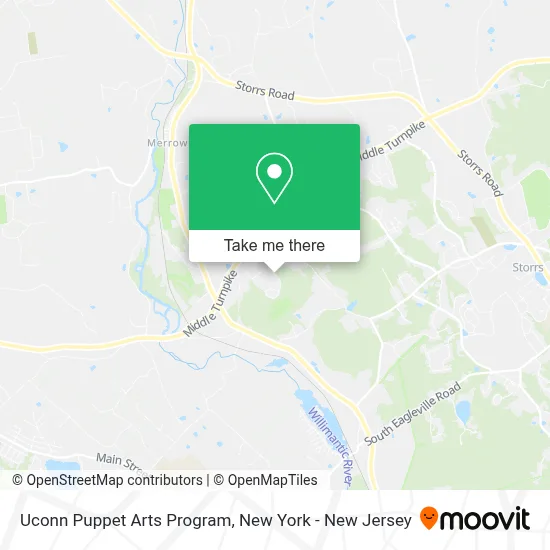Uconn Puppet Arts Program map