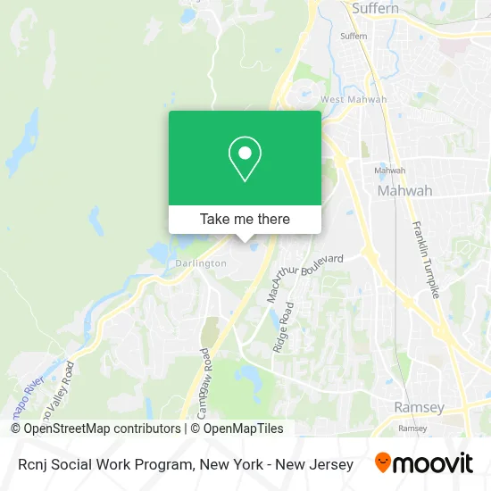 Rcnj Social Work Program map