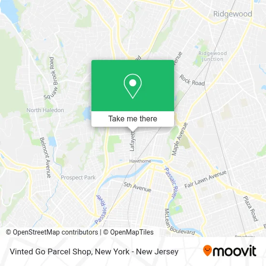 Vinted Go Parcel Shop map