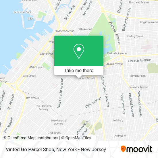 Vinted Go Parcel Shop map