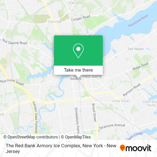 The Red Bank Armory Ice Complex map
