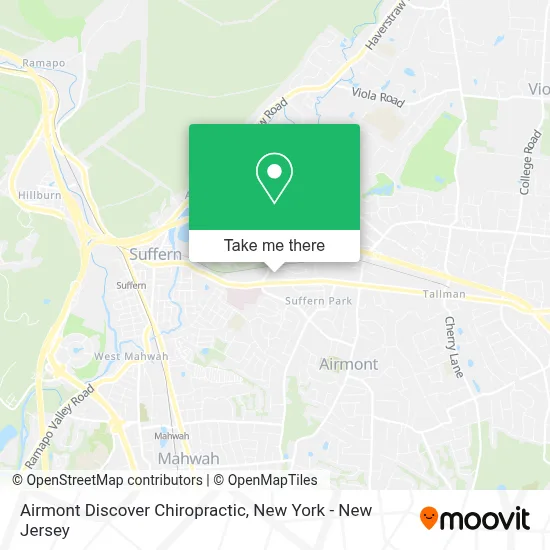 Airmont Discover Chiropractic map