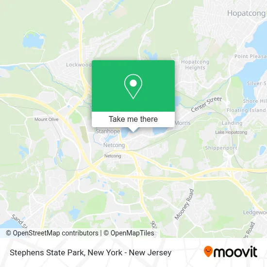 ¿Cómo llegar a Stephens State Park en Netcong en tren o autobús?