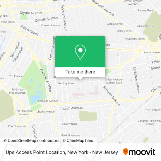 Ups Access Point Location map