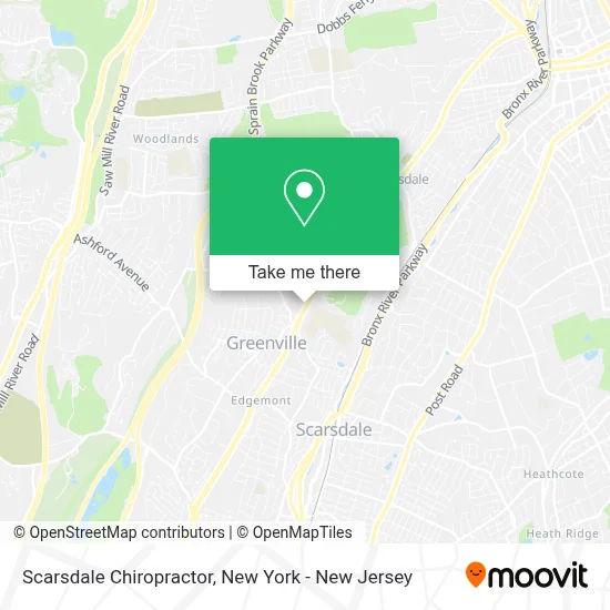 Scarsdale Chiropractor map