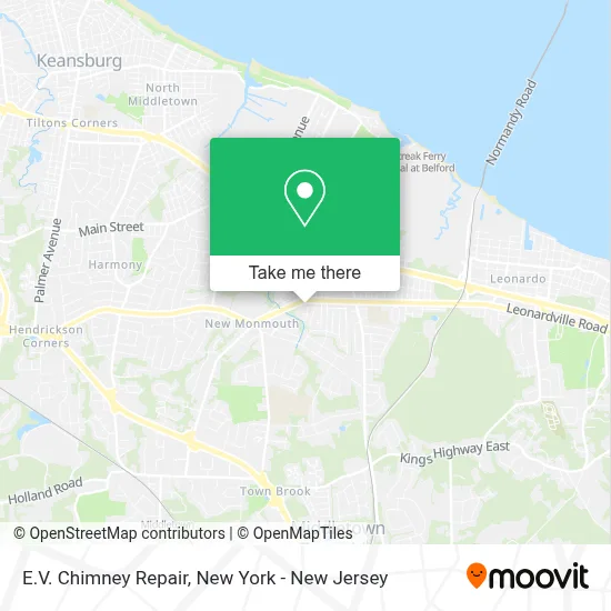E.V. Chimney Repair map