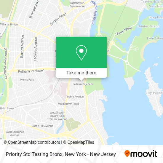 Priority Std Testing Bronx map