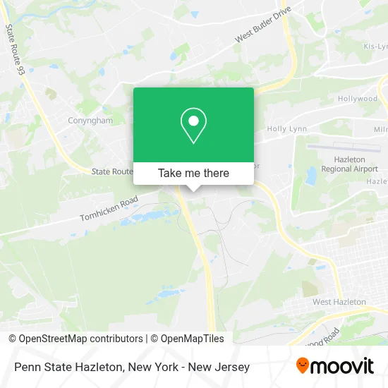 Penn State Hazleton map