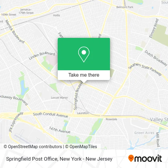 Springfield Post Office map