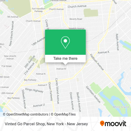 Vinted Go Parcel Shop map