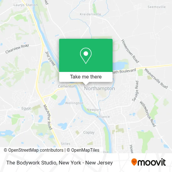 The Bodywork Studio map