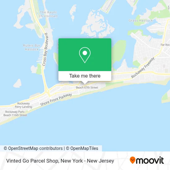 Vinted Go Parcel Shop map