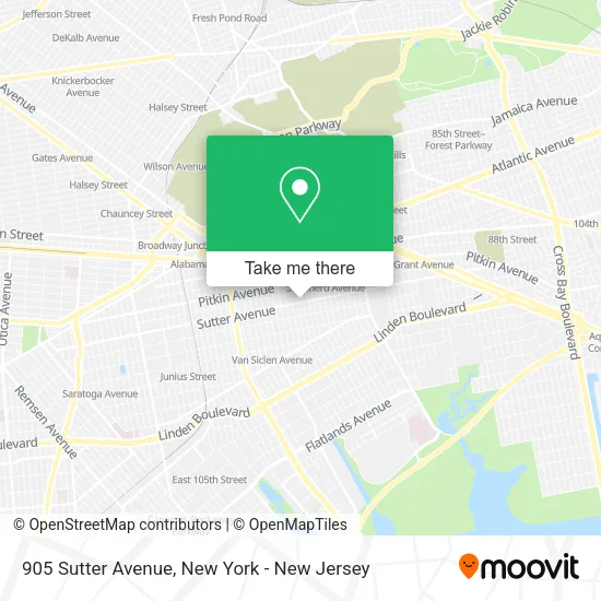 905 Sutter Avenue map