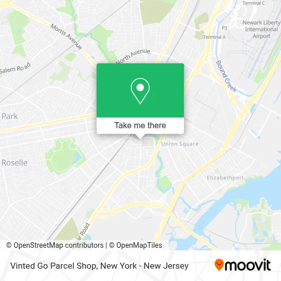Vinted Go Parcel Shop map