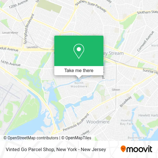 Vinted Go Parcel Shop map