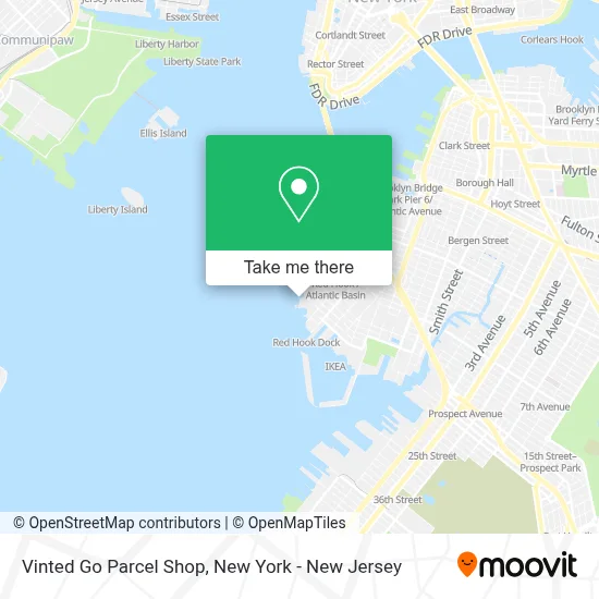 Vinted Go Parcel Shop map