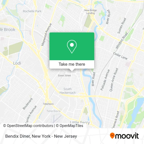 Bendix Diner map