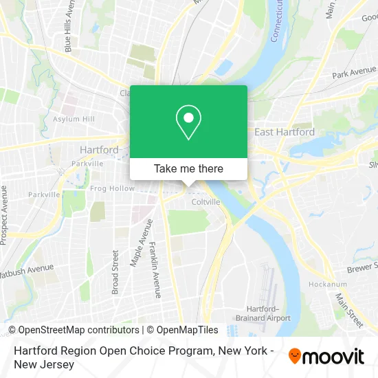 Hartford Region Open Choice Program map