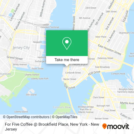 For Five Coffee @ Brookfield Place map