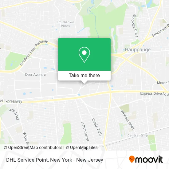 DHL Service Point map