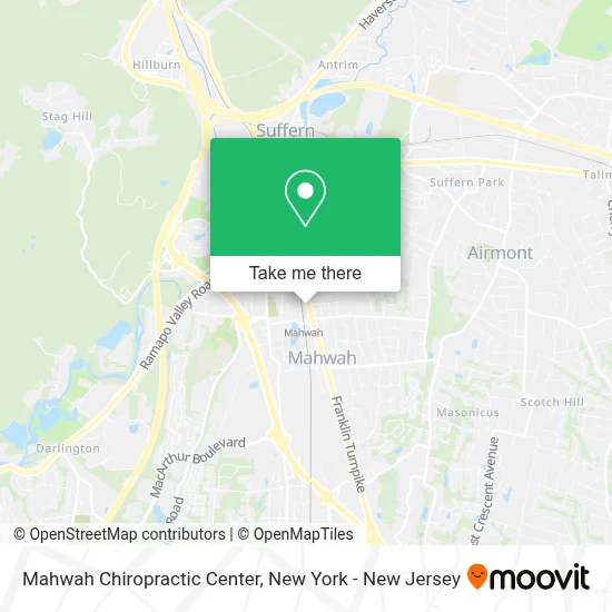 Mahwah Chiropractic Center map