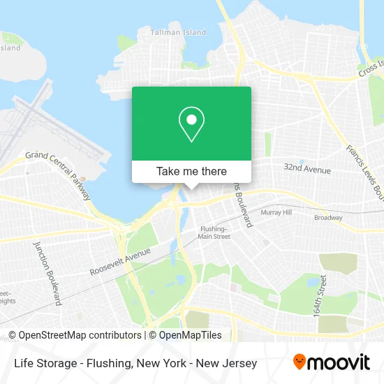 Life Storage - Flushing map