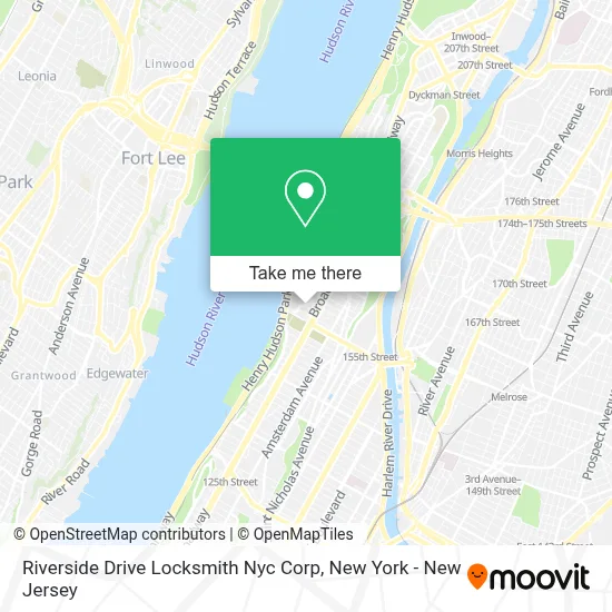 Riverside Drive Locksmith Nyc Corp map