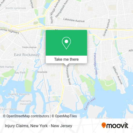 Injury Claims map