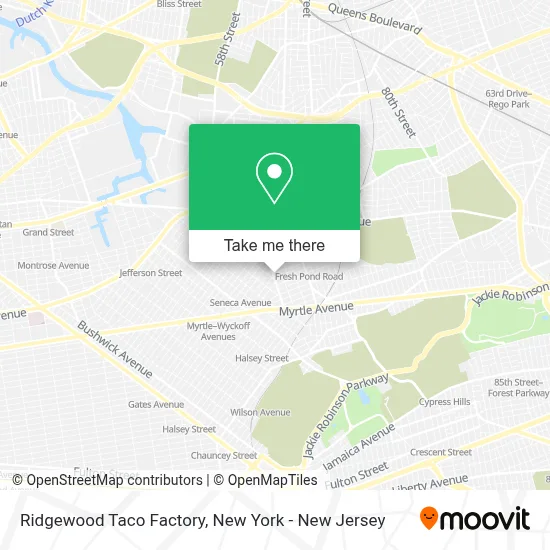 Ridgewood Taco Factory map