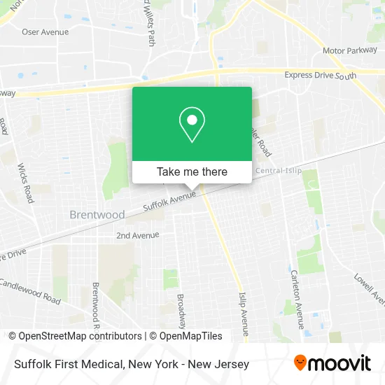 Suffolk First Medical map