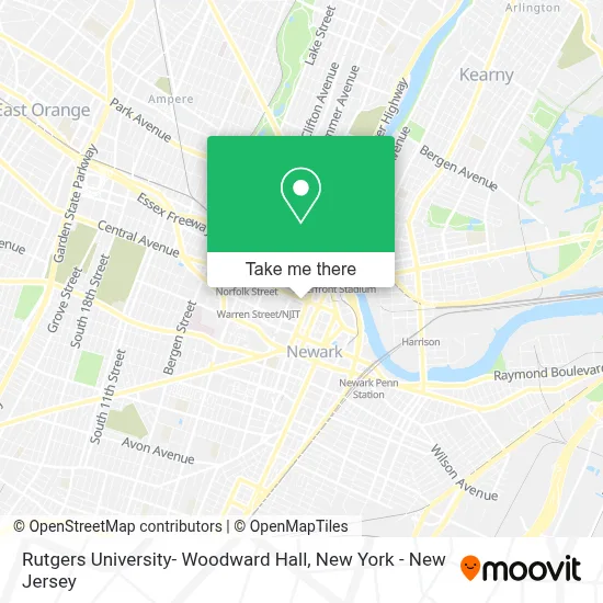 Rutgers University- Woodward Hall map